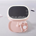 USB Chargeable Touch Dimmer Desk LED Light Makeup Mirror for Women with Storage Function